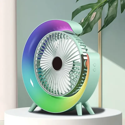 Mini Portable Desktop Fan – Adjustable Colorful Fan for Home or Office